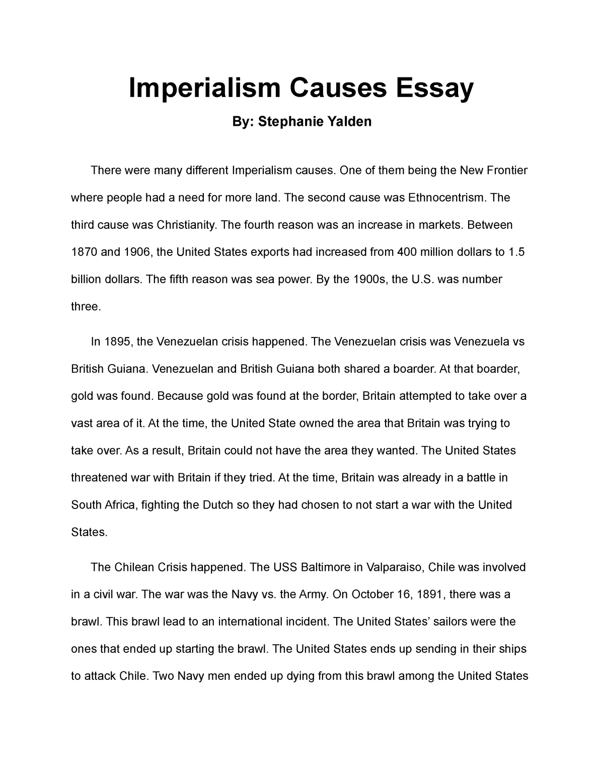 essay on new imperialism