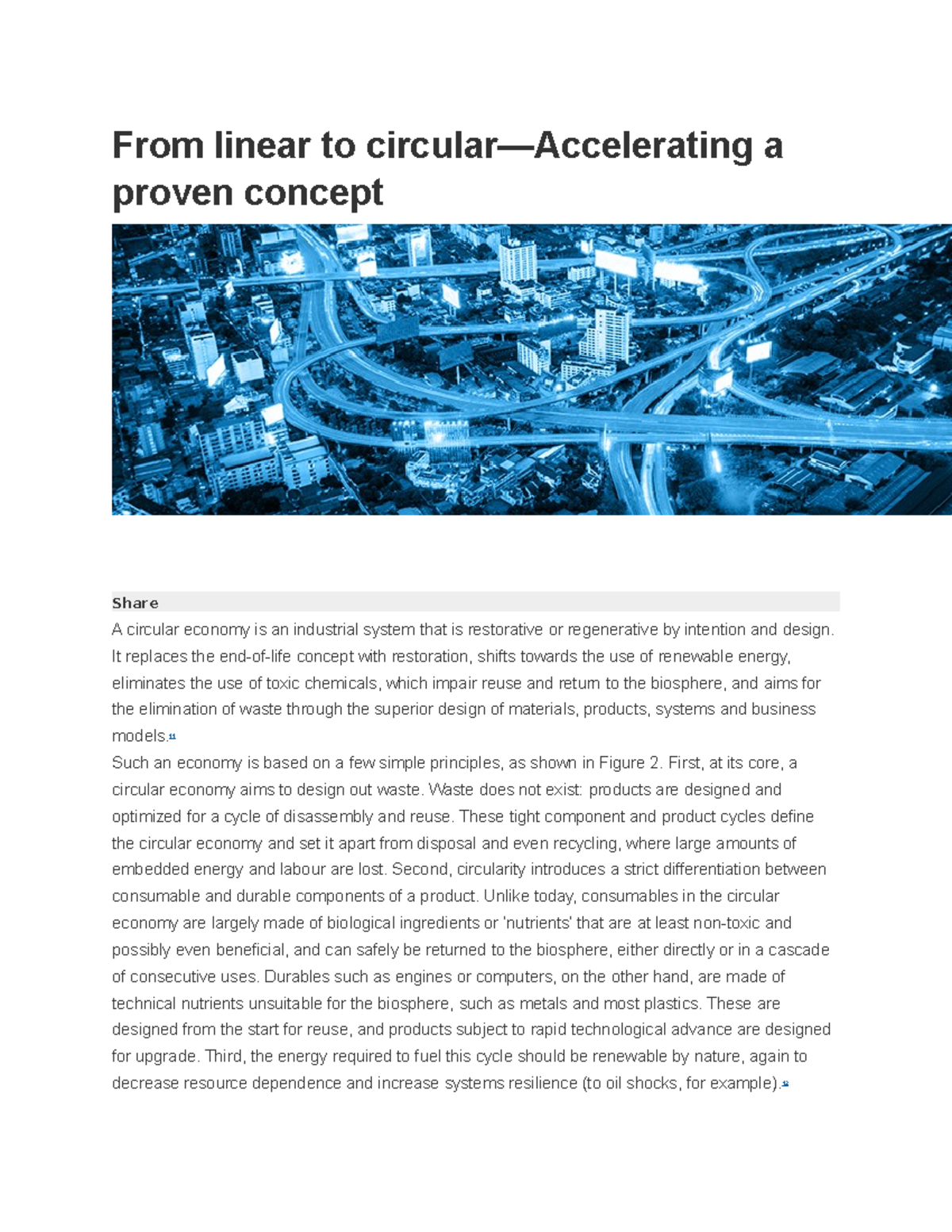 From linear to circular From linear to circular—Accelerating a proven
