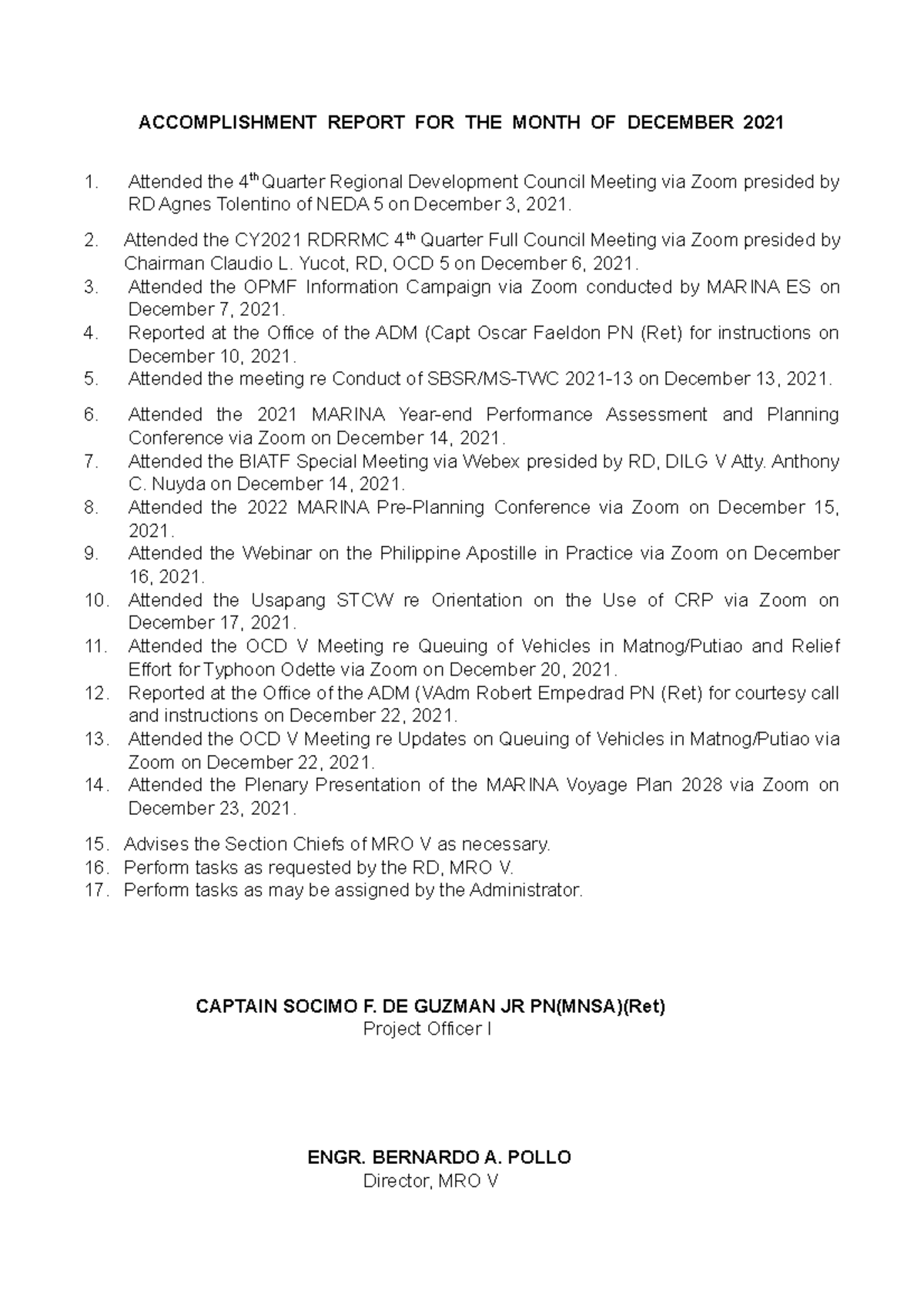 Monthly Accomplishment ACCOMPLISHMENT REPORT FOR THE MONTH OF monthly-accomplishment-accomplishment-report-for-the-month-of