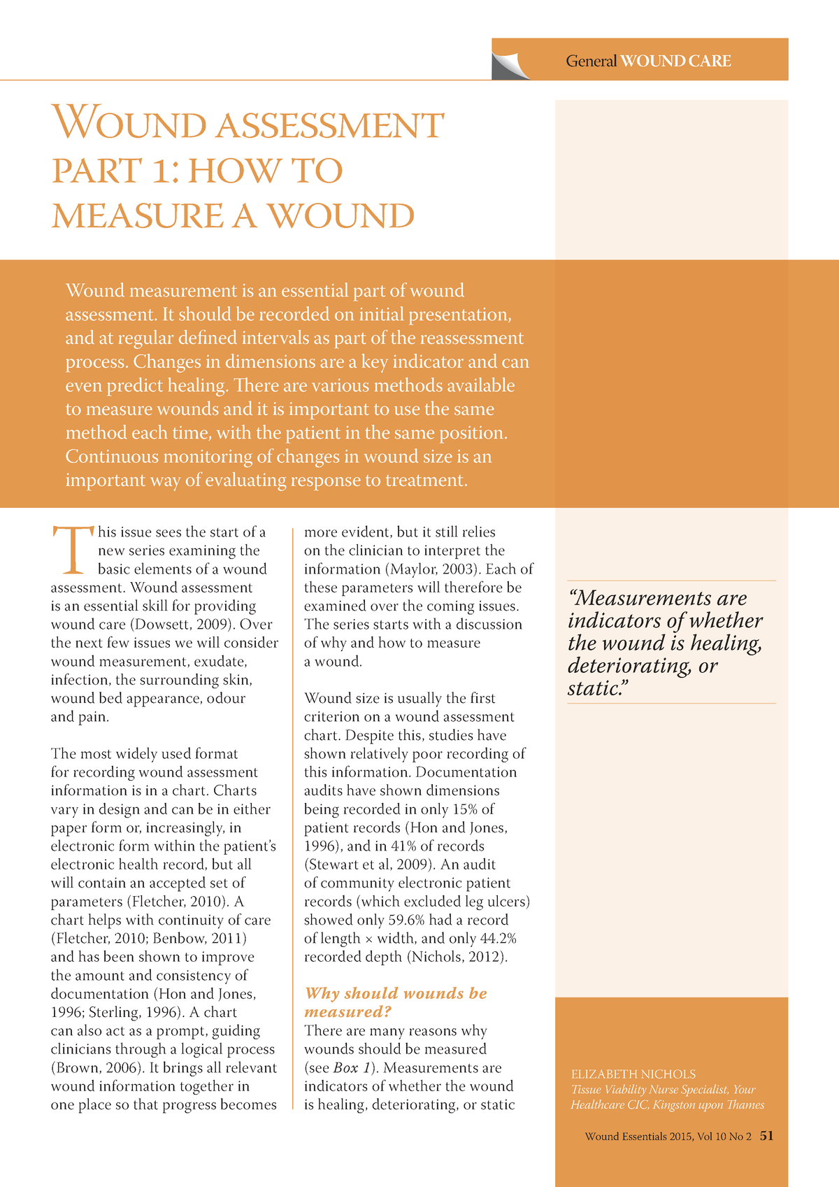 Wound essentials 10 2 wound assessment part 1 how to measure a wound ...