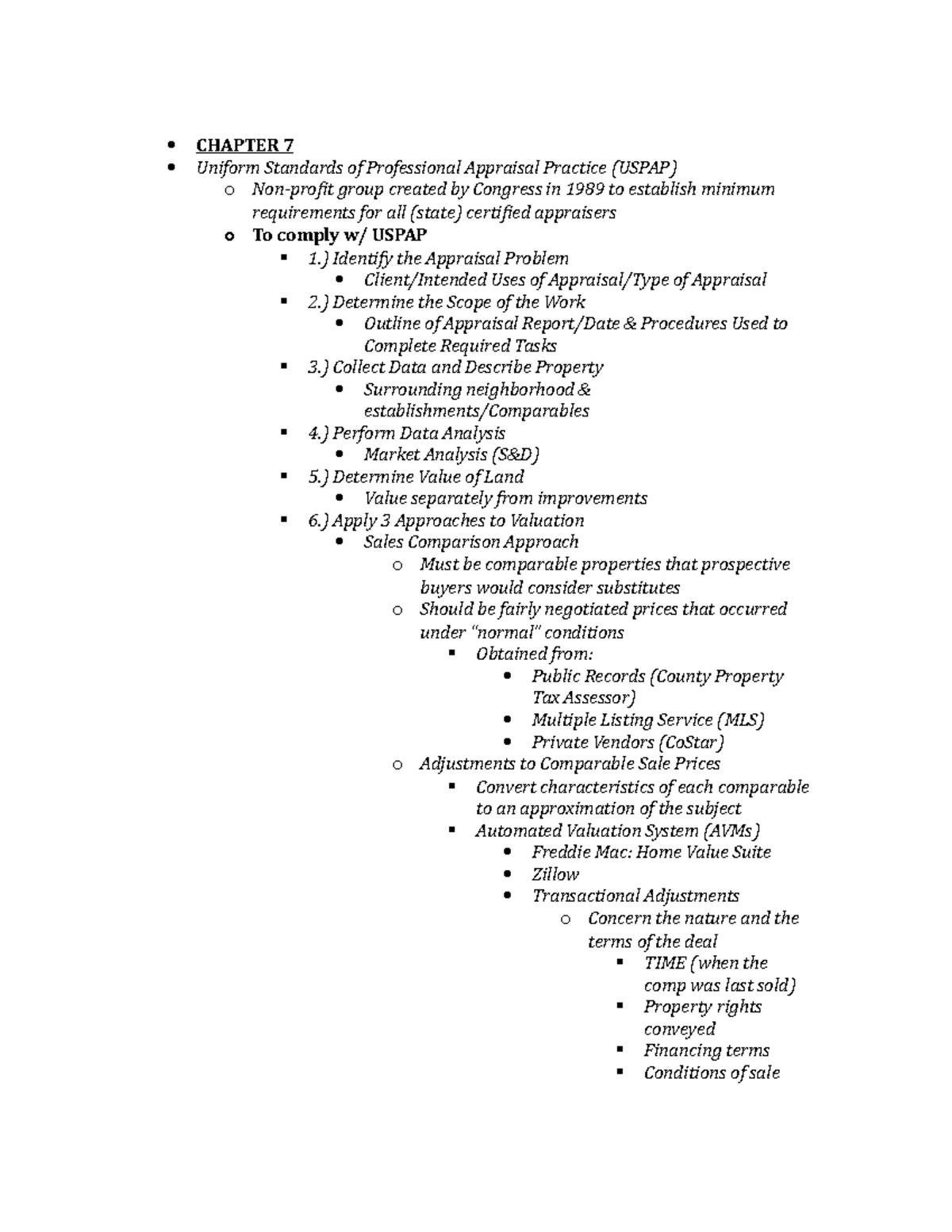 Lecture Notes, Lecture All Chapters CHAPTER 7 Uniform Standards of