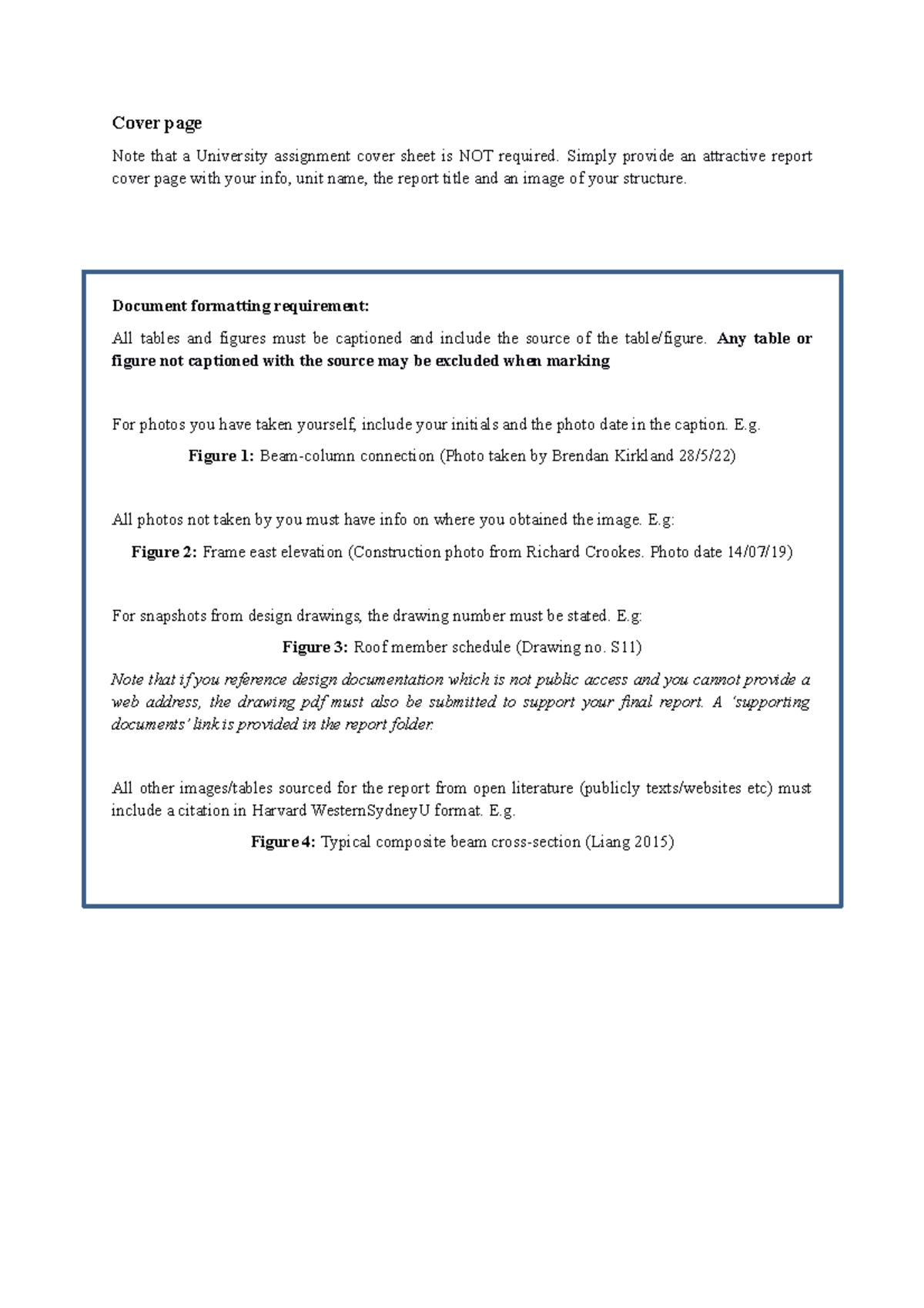 CIVL3016 Report template - Cover page Note that a University assignment ...