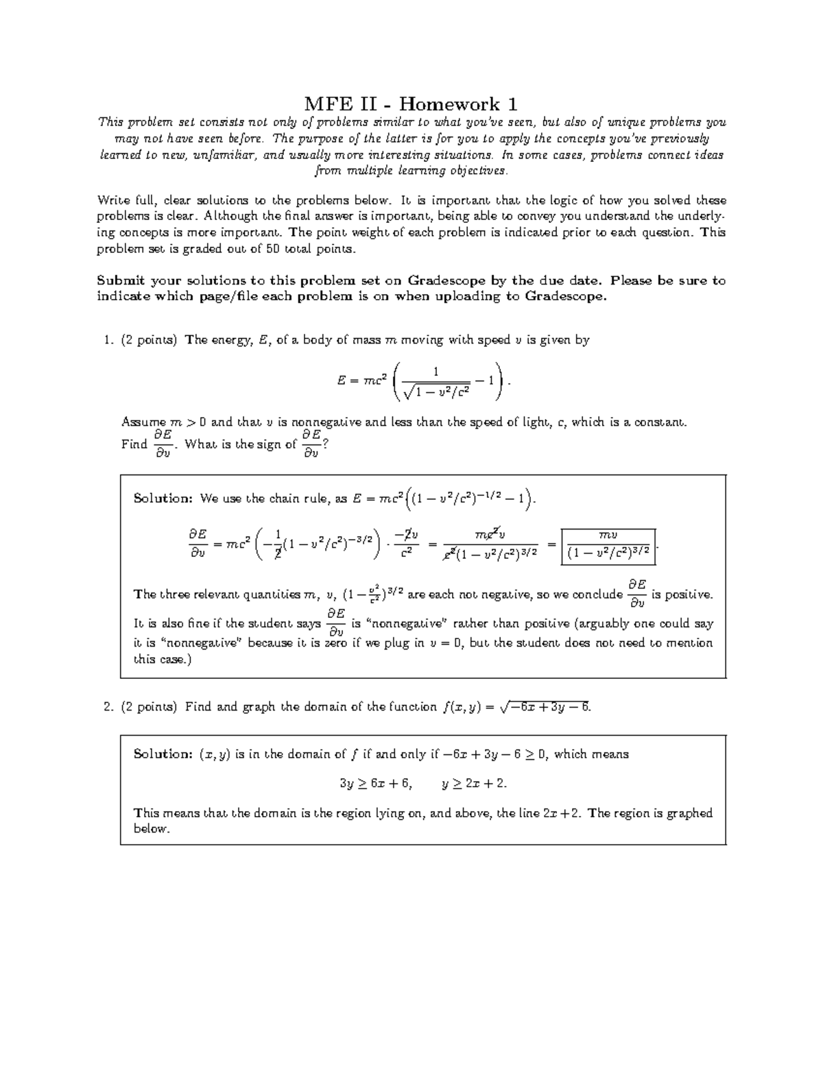 Homework 1 Solutions Mathua212 Mathematics For Economics Ii Nyu Studocu