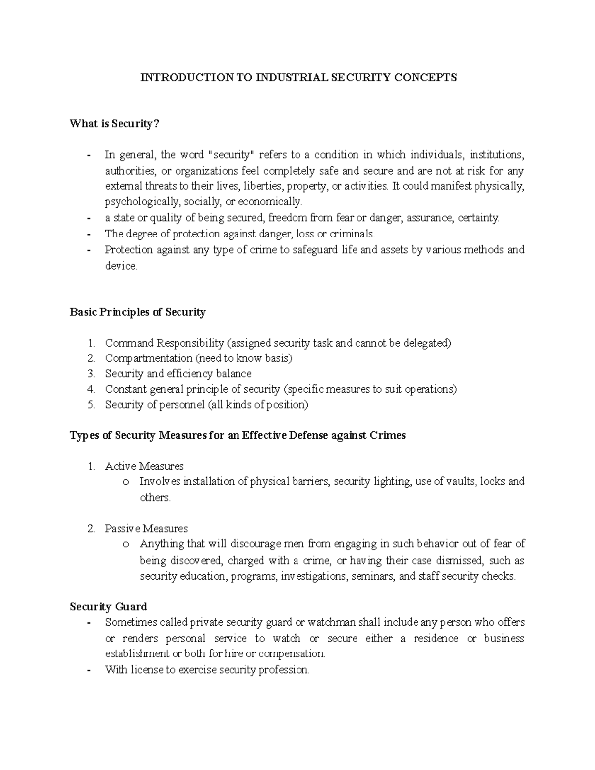 Handout-IISC - Handout for crim students - INTRODUCTION TO INDUSTRIAL ...