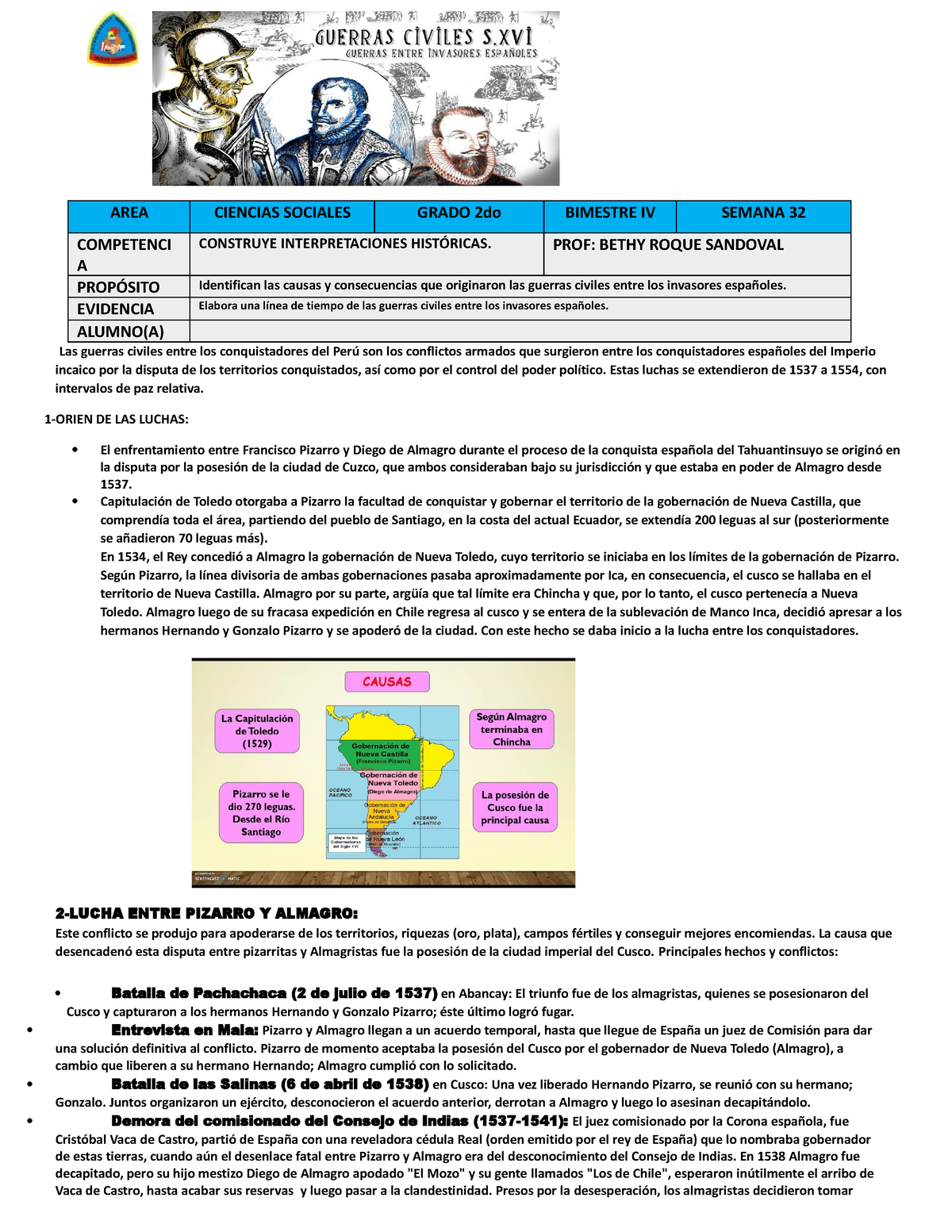 SEM-32-SEG- Guerra Civil - AREA CIENCIAS SOCIALES GRADO 2do BIMESTRE IV ...