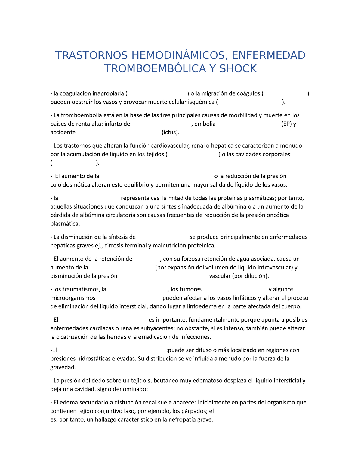 4 Transtornos Hemodinámicos, Enfermedad Tromboembólica Y Shock ...