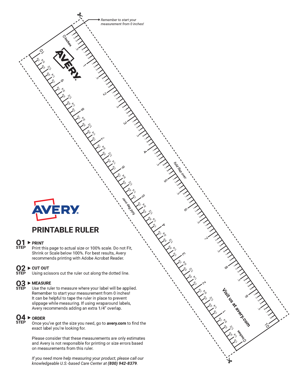 full size printable ruler