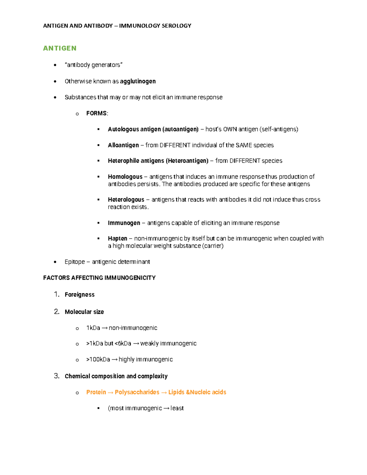 Antigen and Antibody - Immunology Serology - ANTIGEN “antibody ...