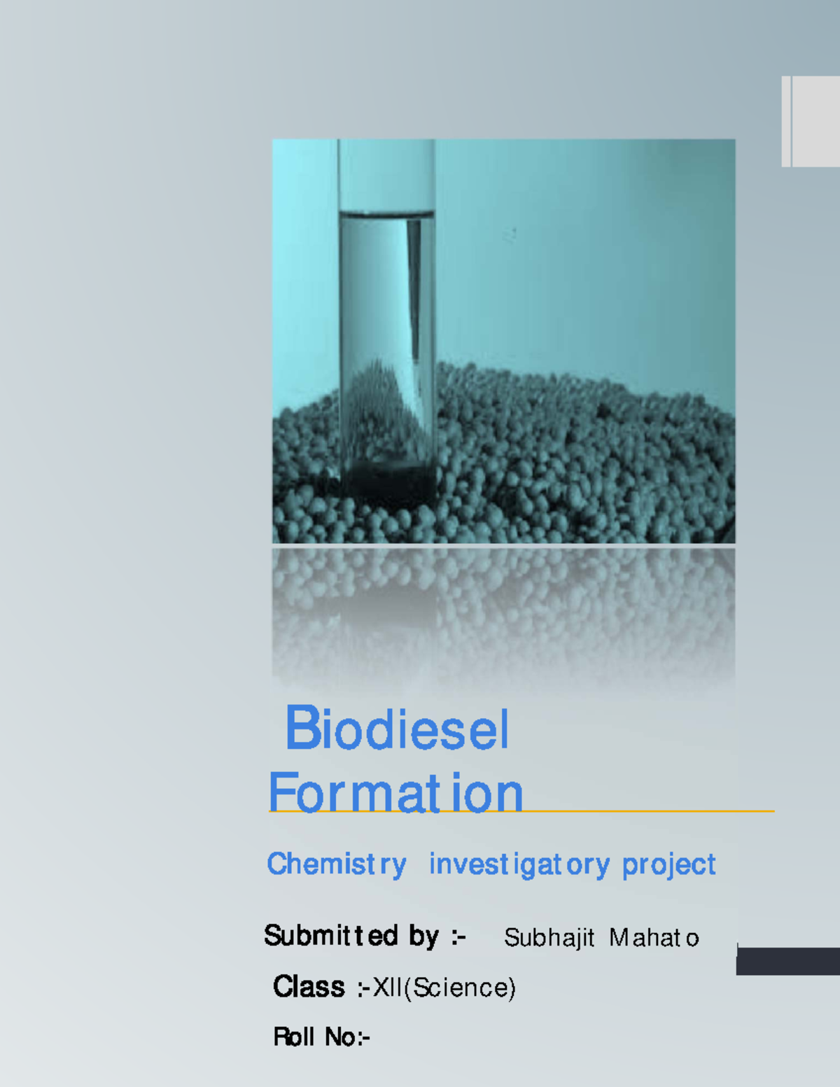 Vdocuments - Biodiesel Formation Chemistry Investigatory Project ...