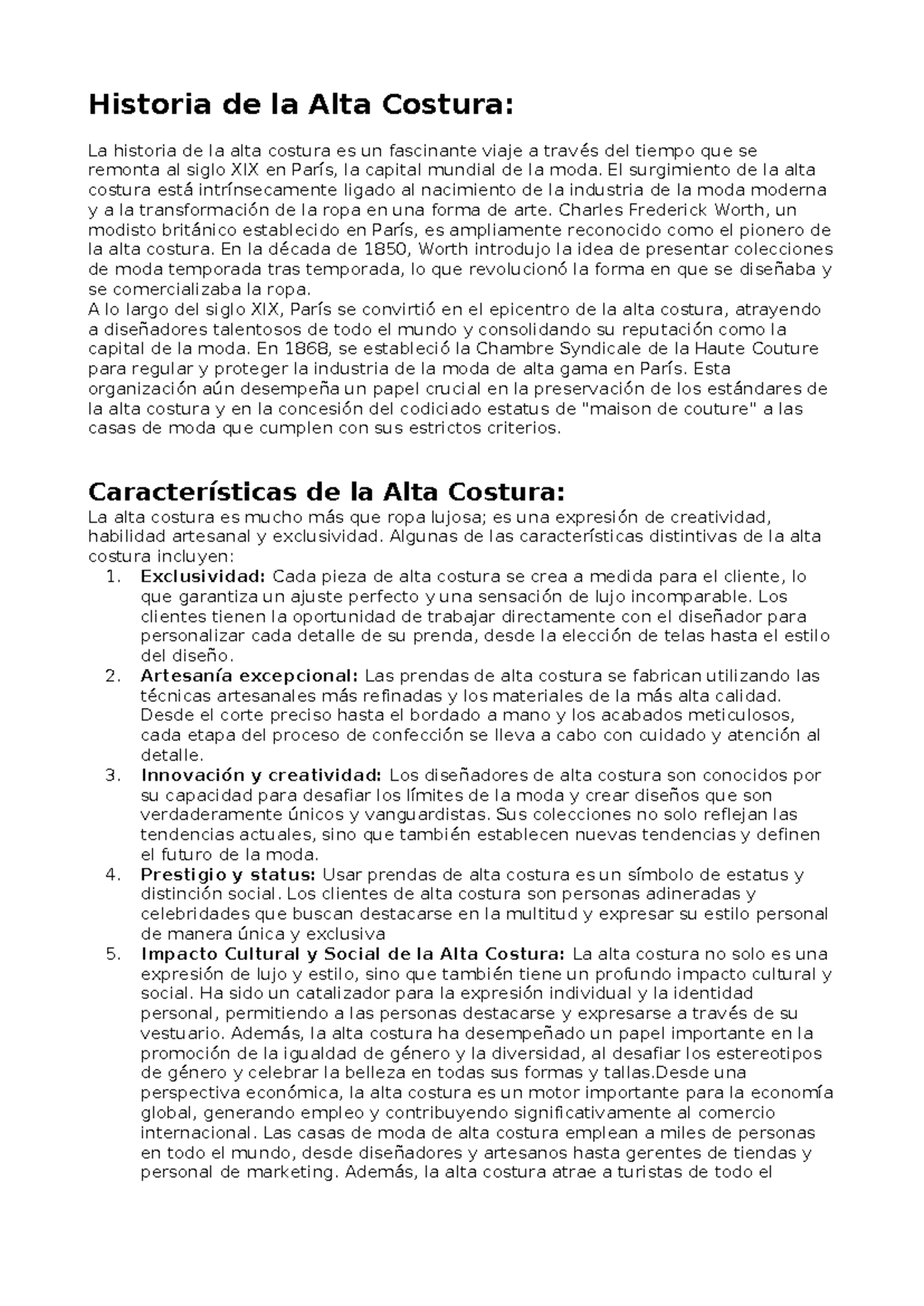 Sociologia de la moda tp 1 y 2 - Historia de la Alta Costura: La ...