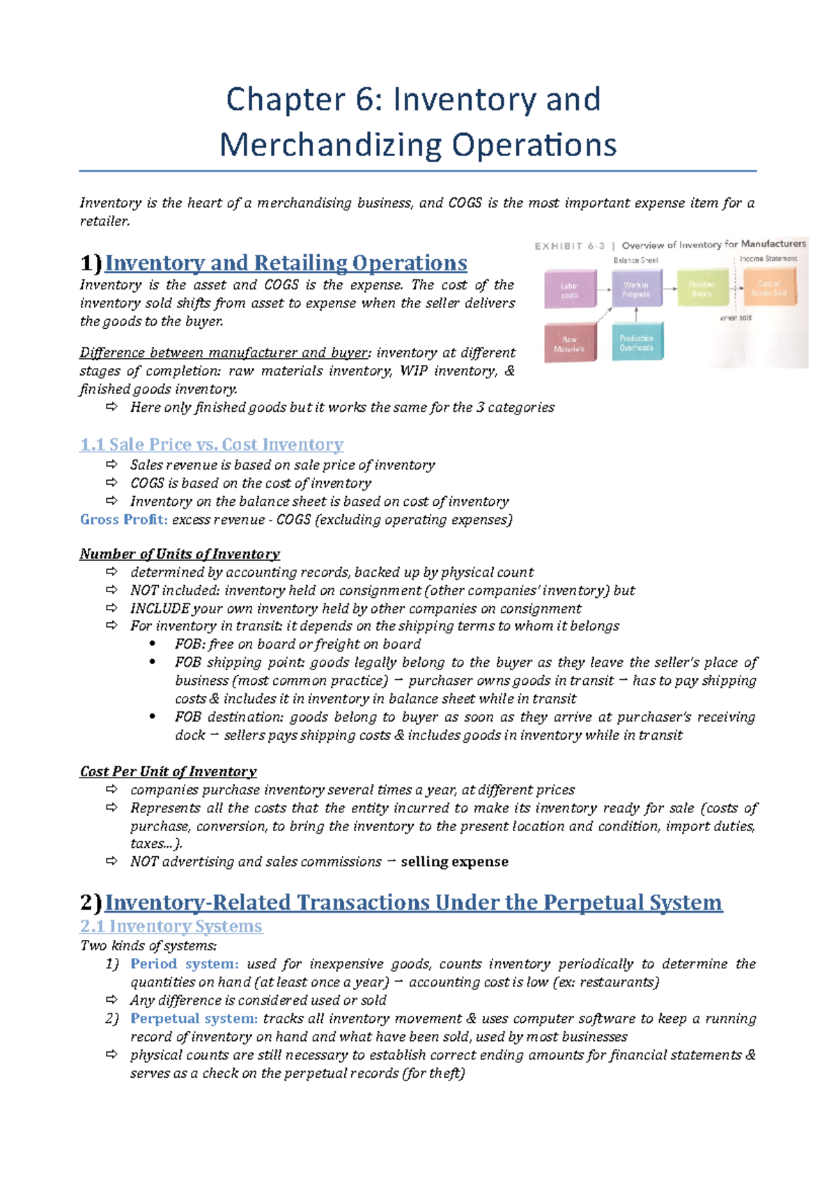 Financial Accounting Chapter 6 correct - Chapter 6: Inventory and ...