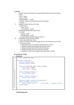 Inheritance dan Polymorphism Pada Java - MODUL V Inheritance dan ...