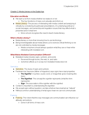 Chapter 1 (Digital Transformation) - Chapter 1: Mass Communication And ...