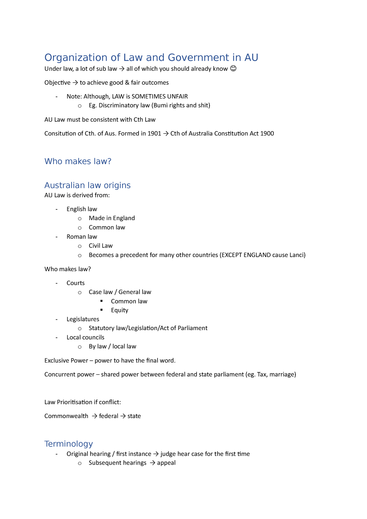 chapter-1-2-3-making-law-organization-of-law-and-government-in-au-under-law-a-lot-of-sub