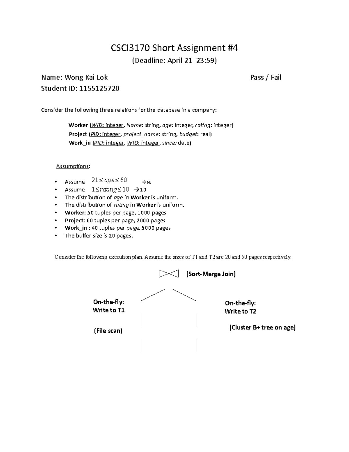 short assign for week a anas - (Sort-Merge Join) On-the-fly: Write to T ...