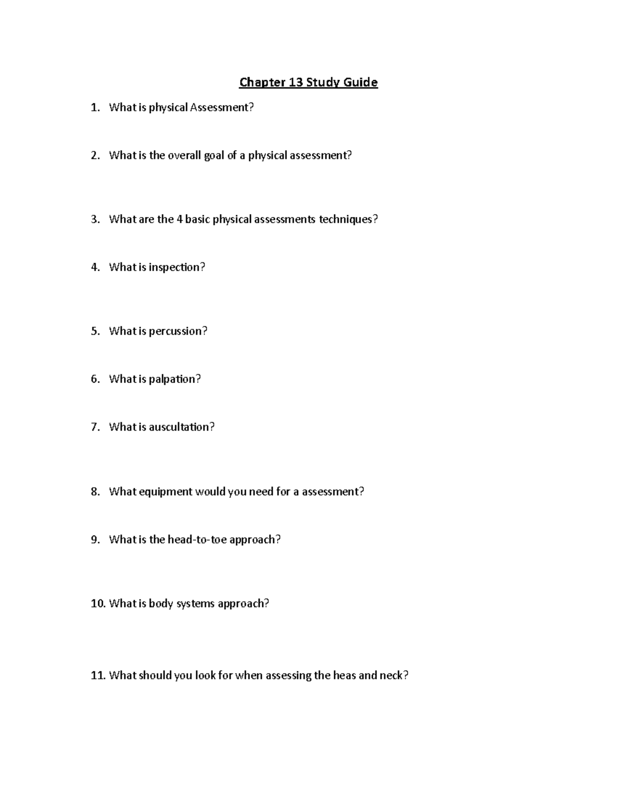 Chapter 13 Study Guide - Chapter 13 Study Guide What Is Physical ...