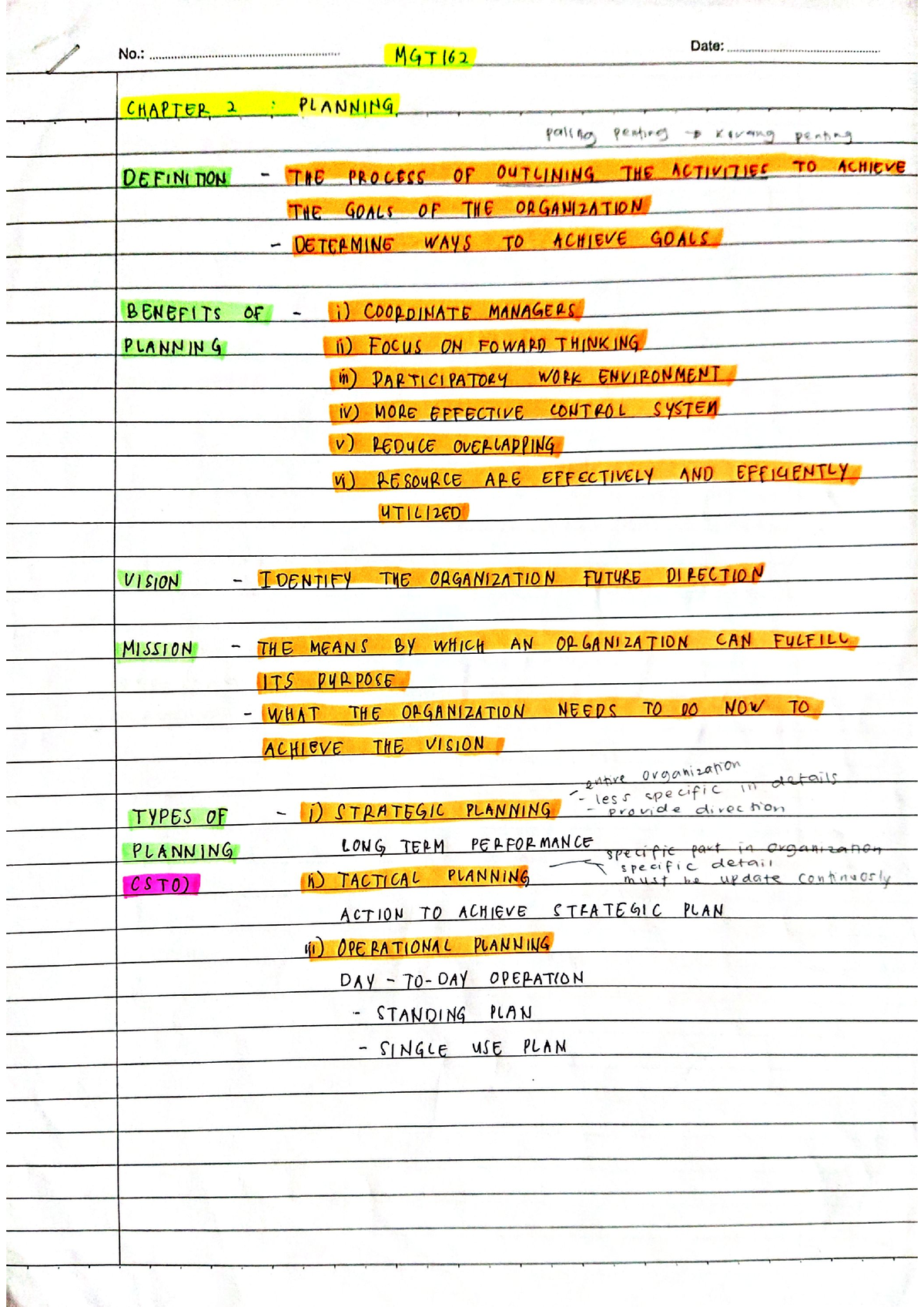 Mgt Chapter 2 - Fundamental Of Management - Studocu