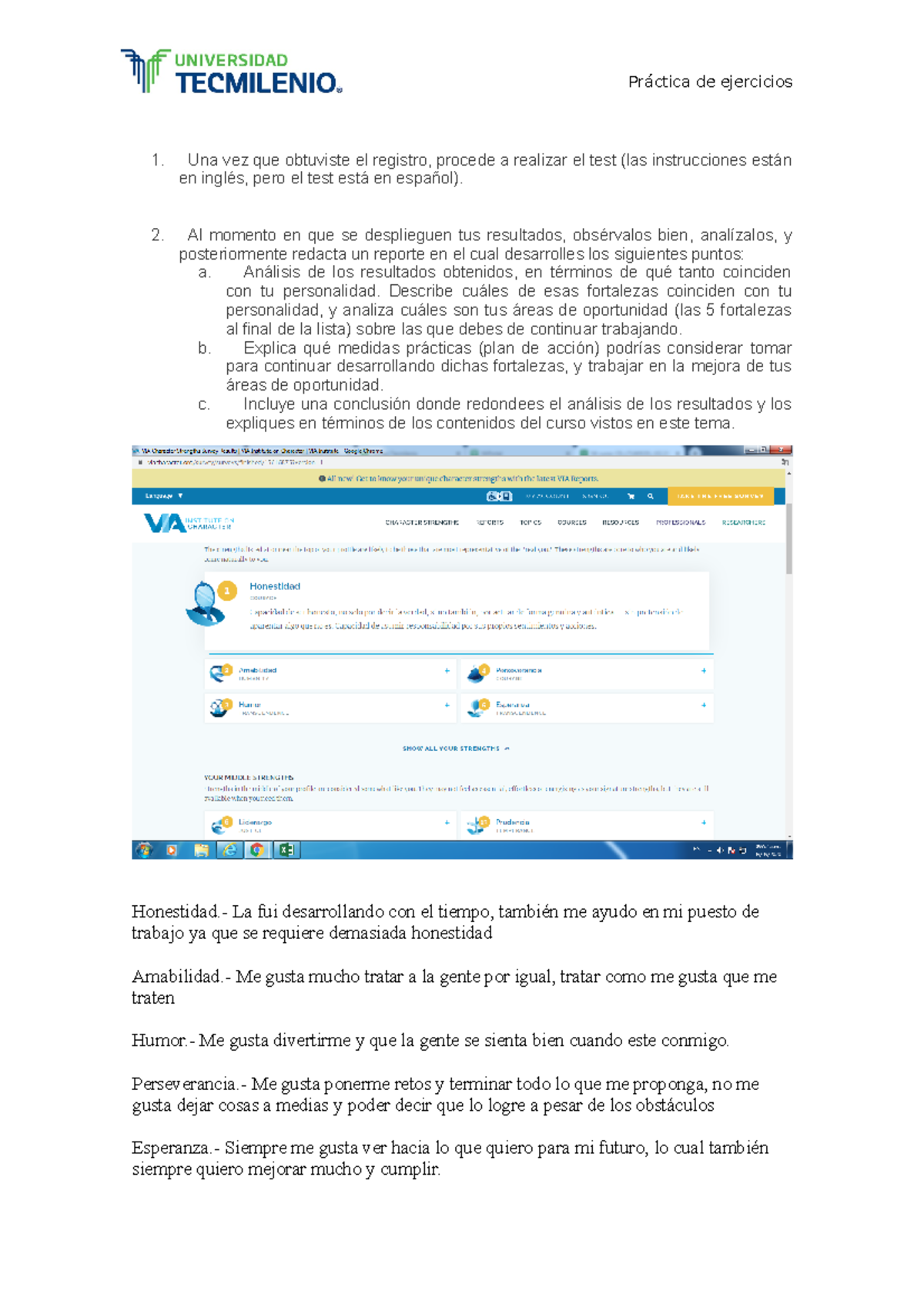 Act 1 el lider desde adentro - Práctica de ejercicios Una vez que ...