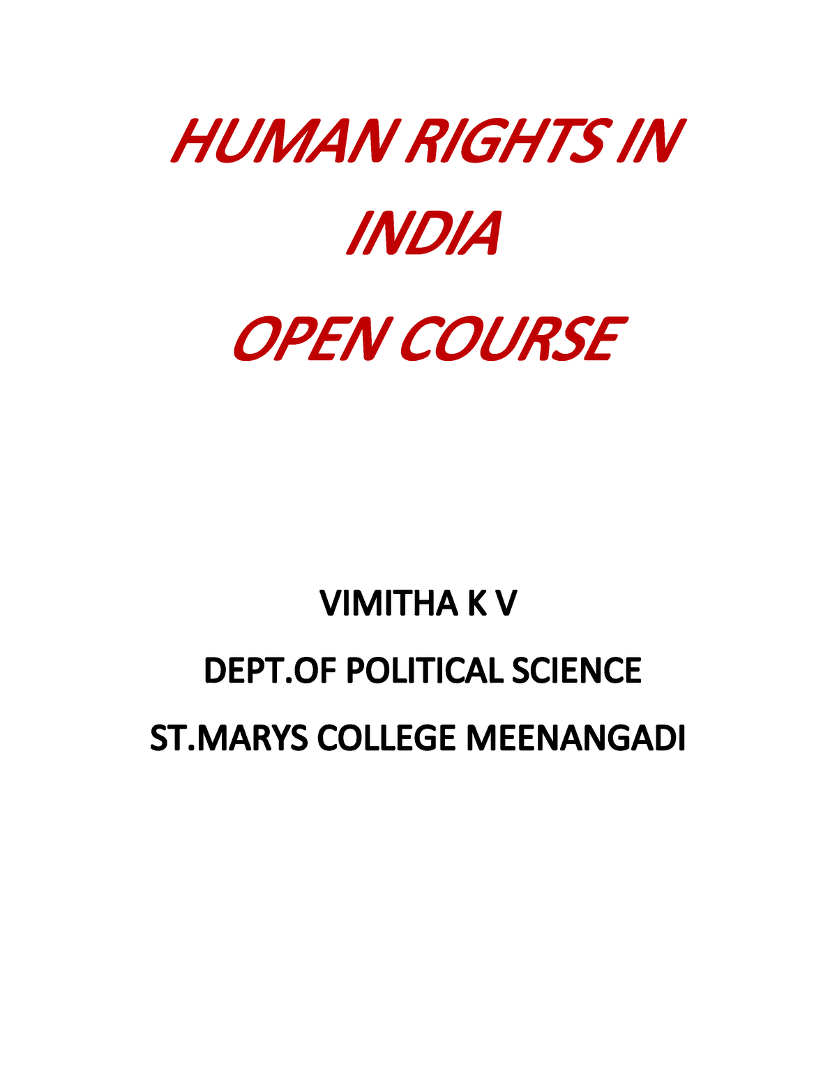 human rights malayalam essay