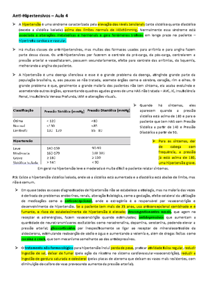 Resumo DE Farmacologia Cardiaca - RESUMO DE Pode ser de dois tipos: 1)  derivada de um problema que - Studocu