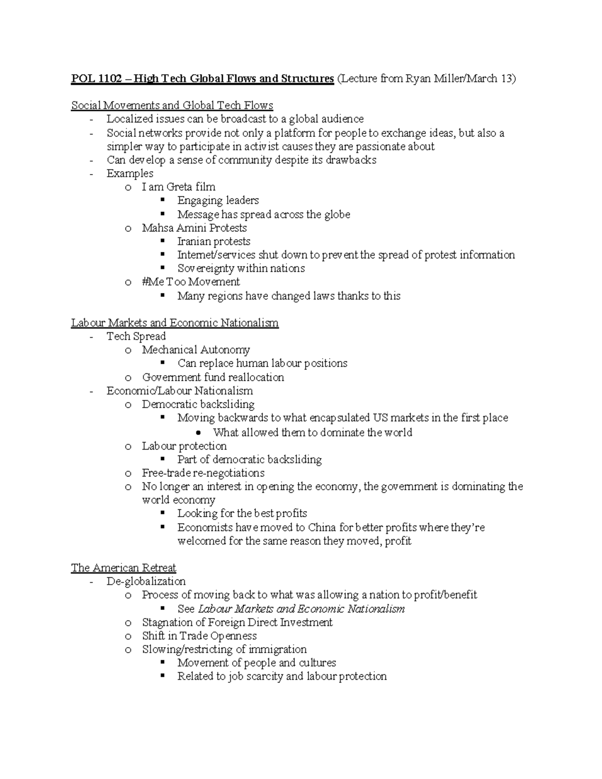 High Tech Global Flows and Structures Guest Lecture - POL 1102 – High ...