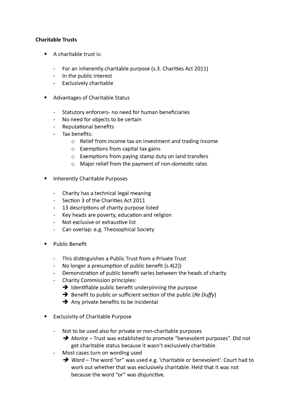 essay on charitable trusts