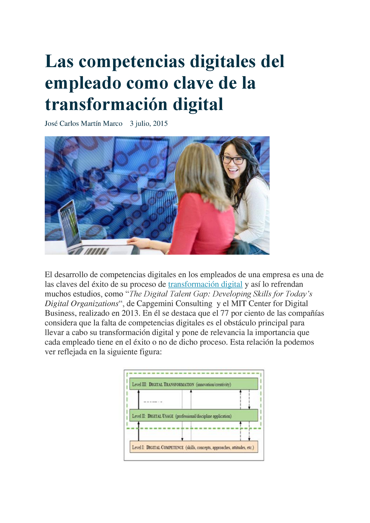 Las Competencias Digitales Del Empleado Como Clave De La Transformación ...