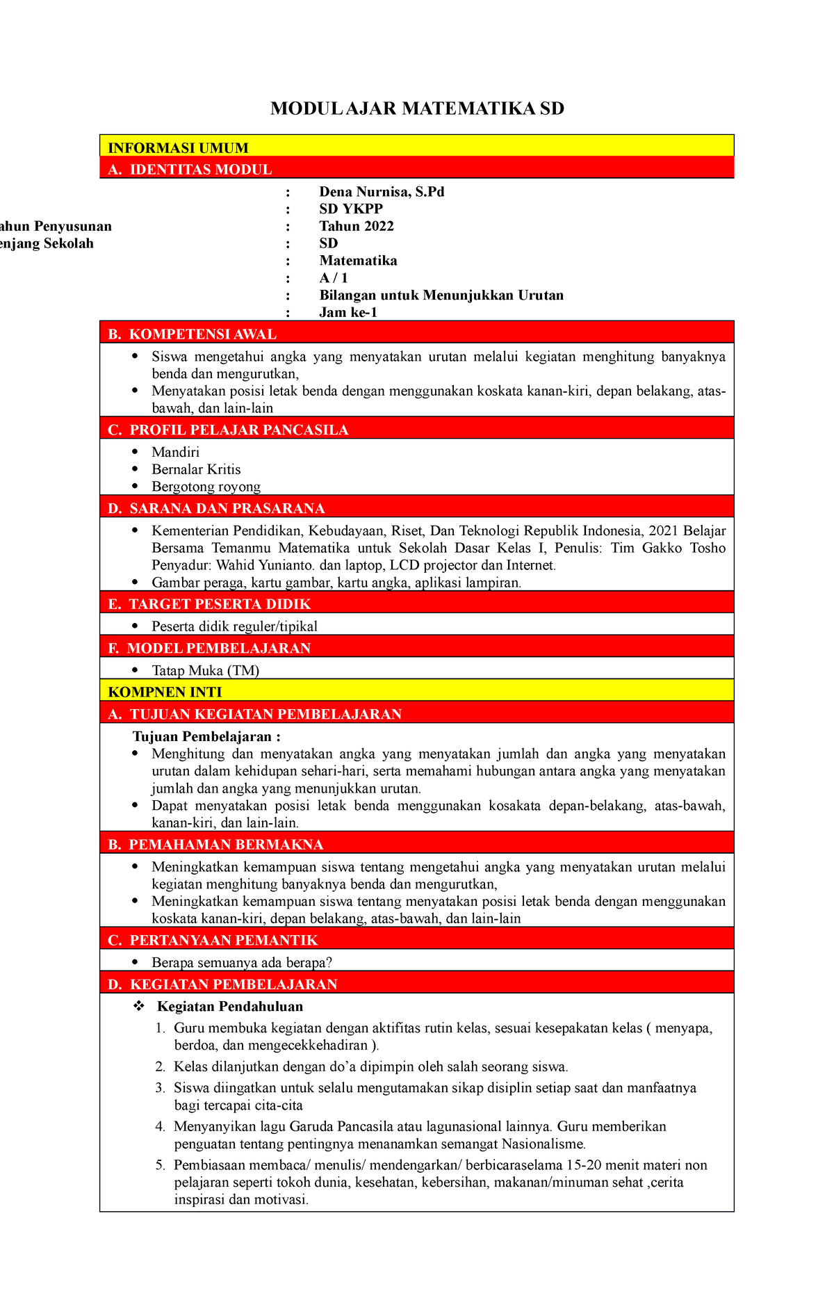 BAB 3 - MA Matematika Kls 1 (datadikdasmen - MODUL AJAR MATEMATIKA SD ...