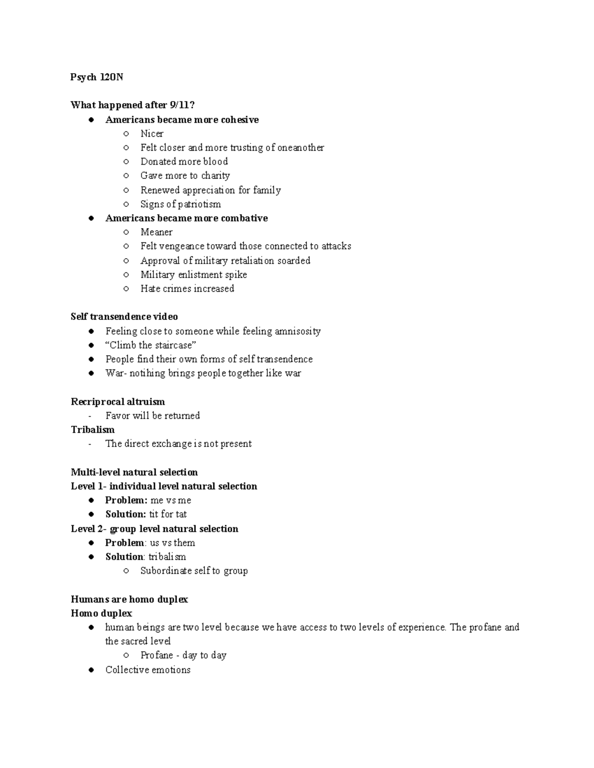 Unit 5 notes PSYCH 120 - PSU Knowing Right from Wrong 120N- E Silver ...