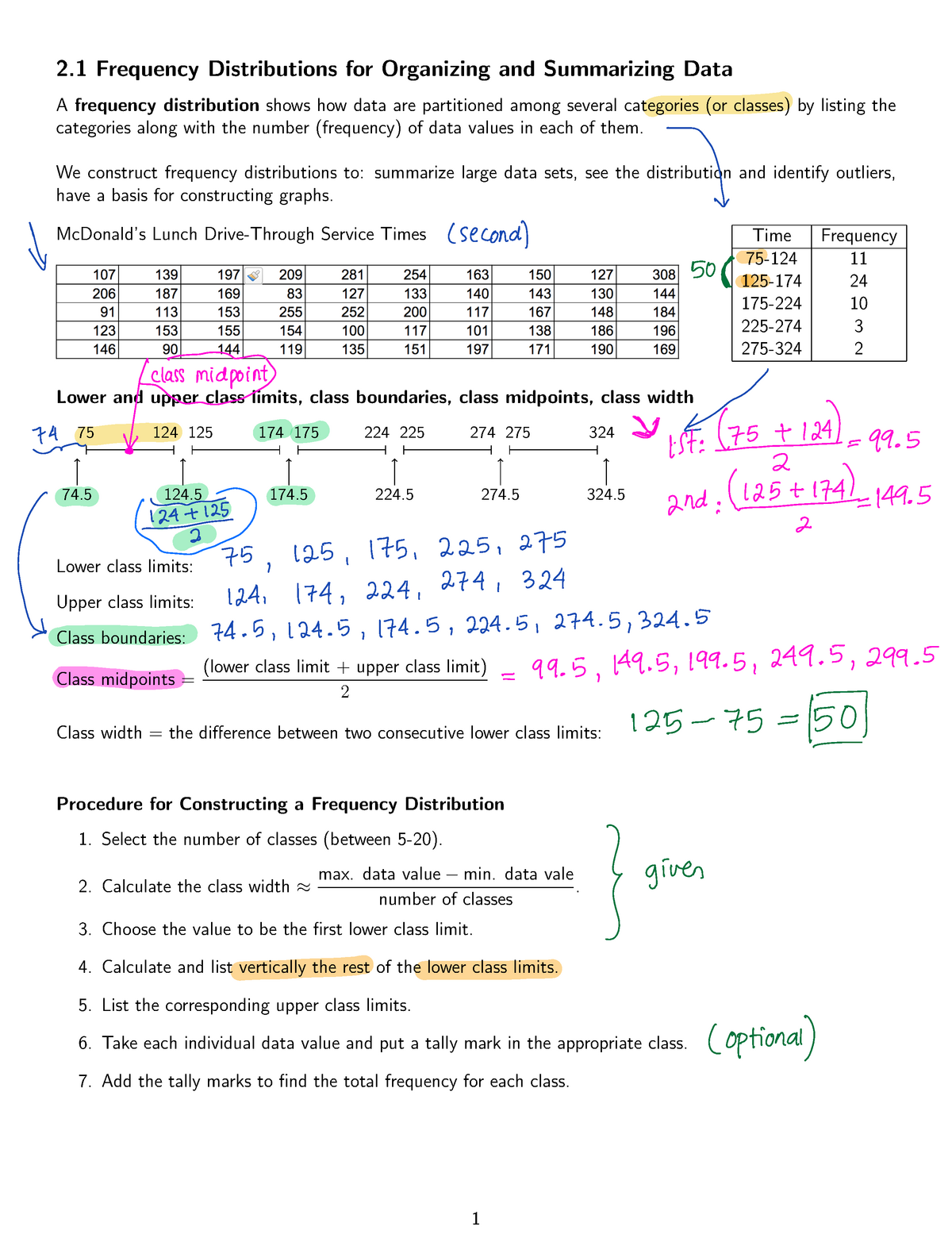 Frequency Distributions For Organizing And Summarizing Data - Studocu