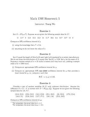 Sheet 5 - Homework - University of California, Los Angeles 170E Fall ...