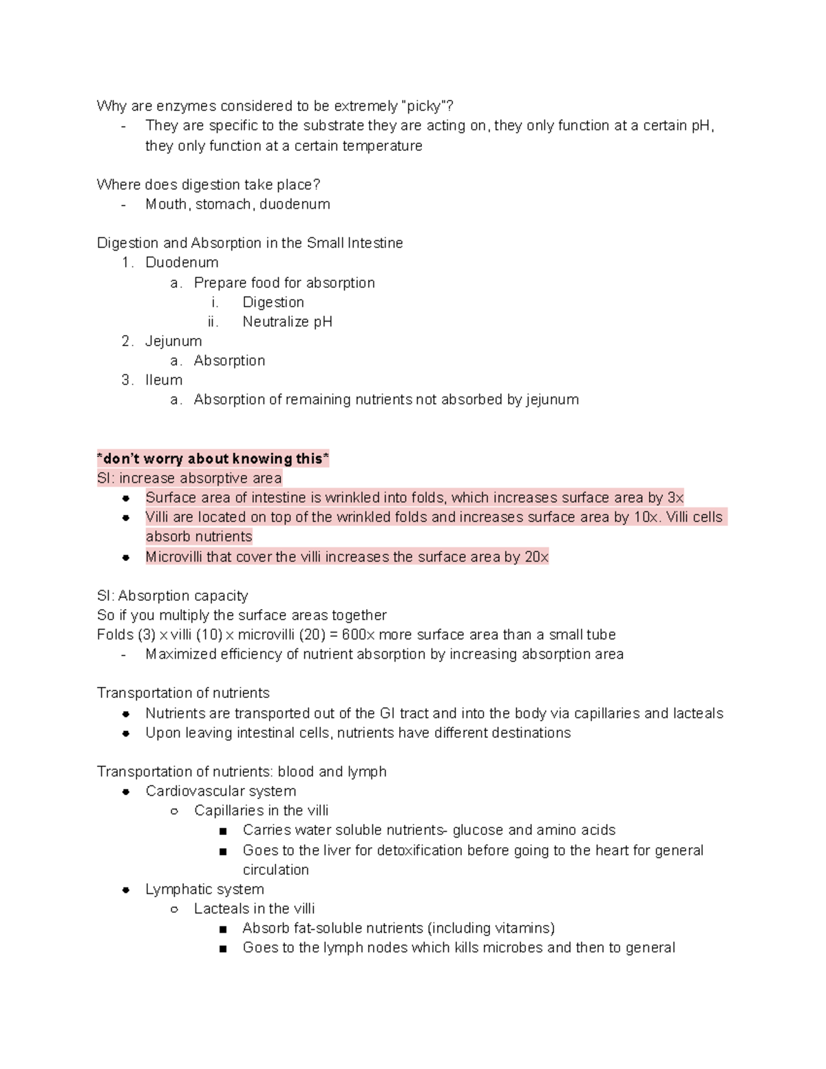 Lecture 5 Digestion and Absorption (Part 2)2 Why are enzymes