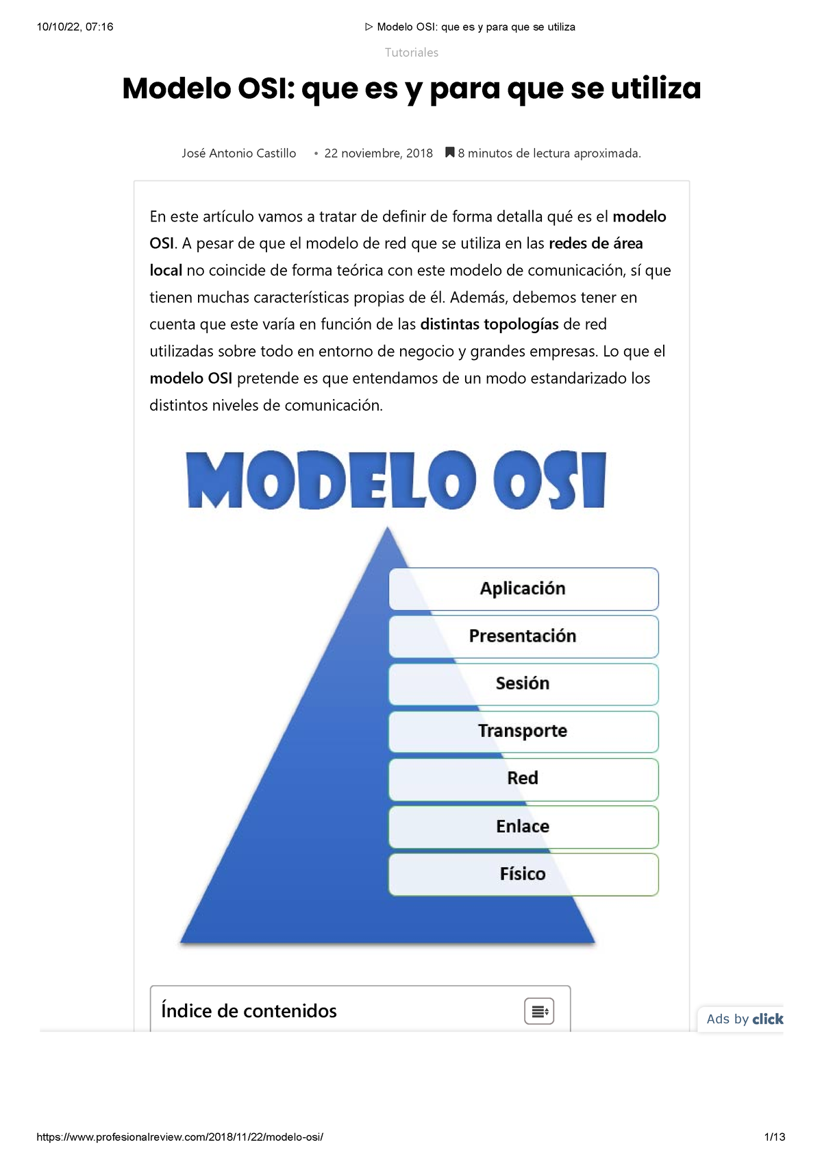 ▷ Modelo OSI que es y para que se utiliza - Modelo OSI: que es y para que  se utiliza José Antonio - Studocu
