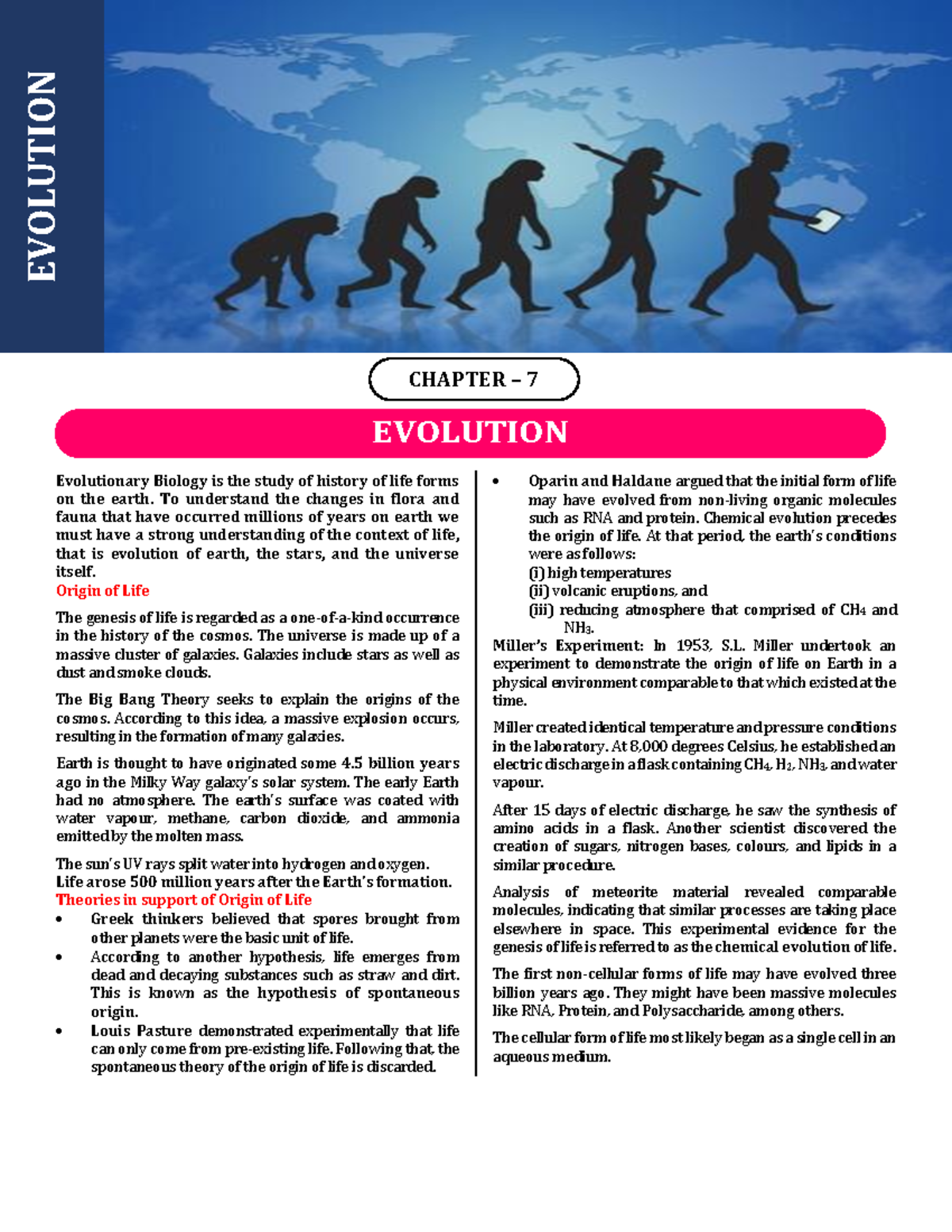 Evolution (previous Questions And Easy Notes) - Evolutionary Biology Is ...