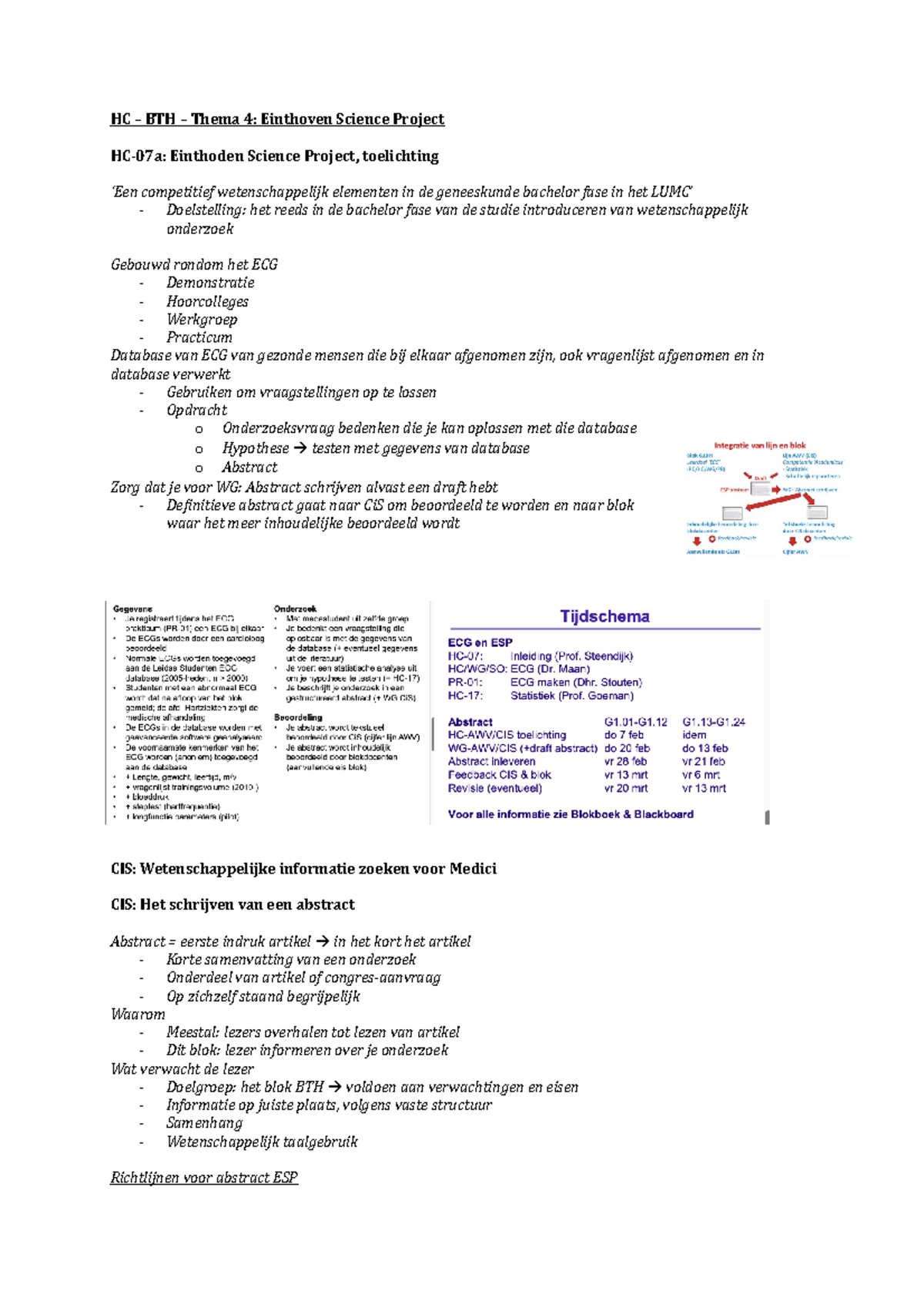 Hc Basis Tot Homeostase Thema Hc Bth Thema Einthoven