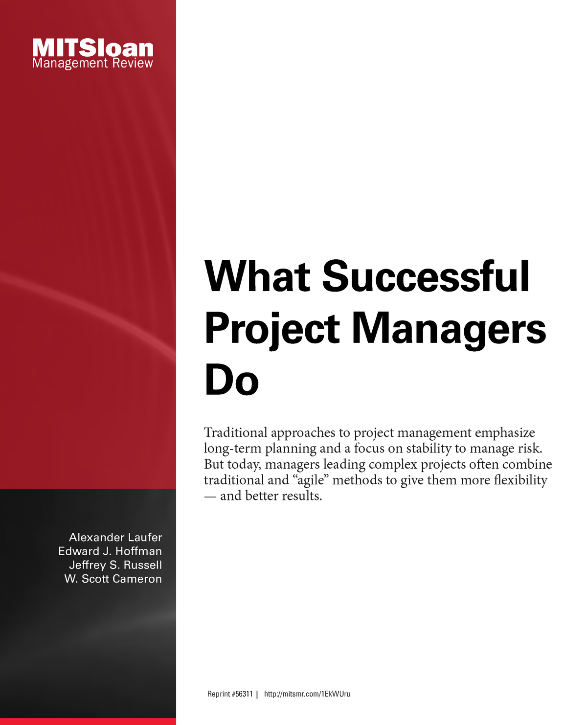 What Successful Project Managers Do - ####### Alexander Laufer ...