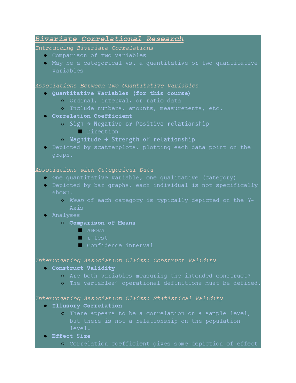 Chapter 8: Bivariate Correlational Research - Bivariate Correlational ...