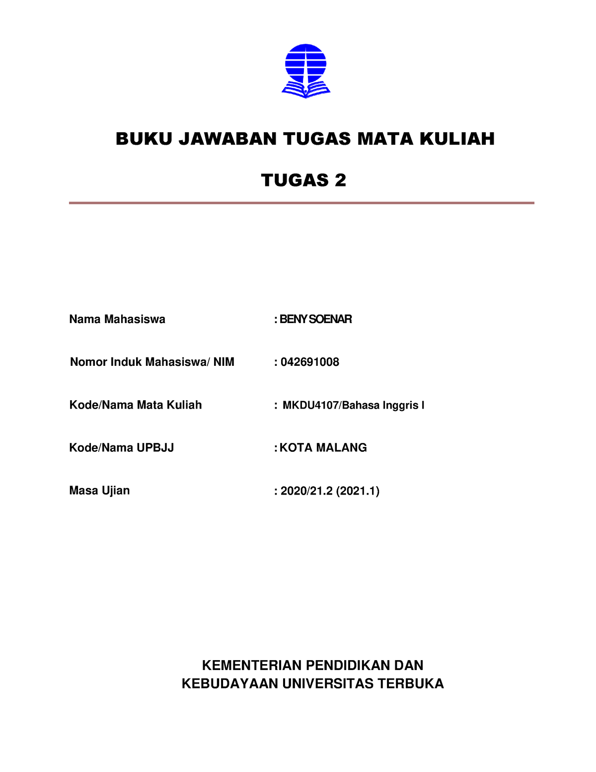 BJT Tugas 2 Bahasa Inggris - BUKU JAWABAN TUGAS MATA KULIAH TUGAS 2 ...