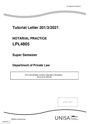 LPL4805 A1 - Name: Ridhwaan Ebrahim Student Number: LPL Assignment 01 ...