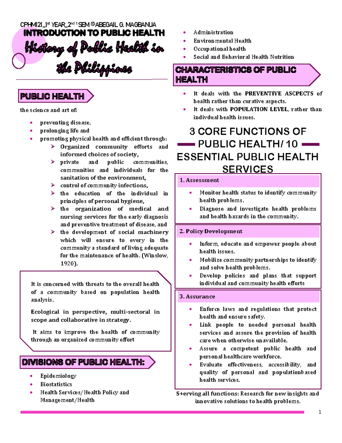 Trans CPHM121 - the science and art of: - preventing disease ...