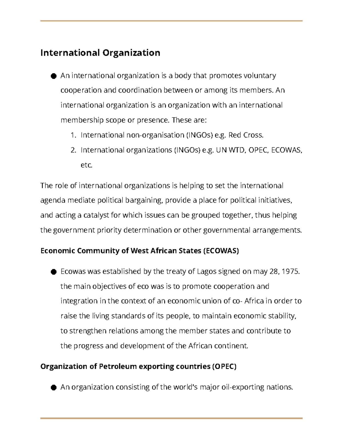 Introduction To Business (7) International Organization - International ...