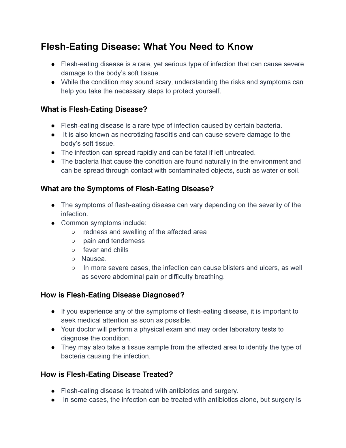 Flesh-Eating Disease - Overview, symptoms, diagnosis, treatment ...