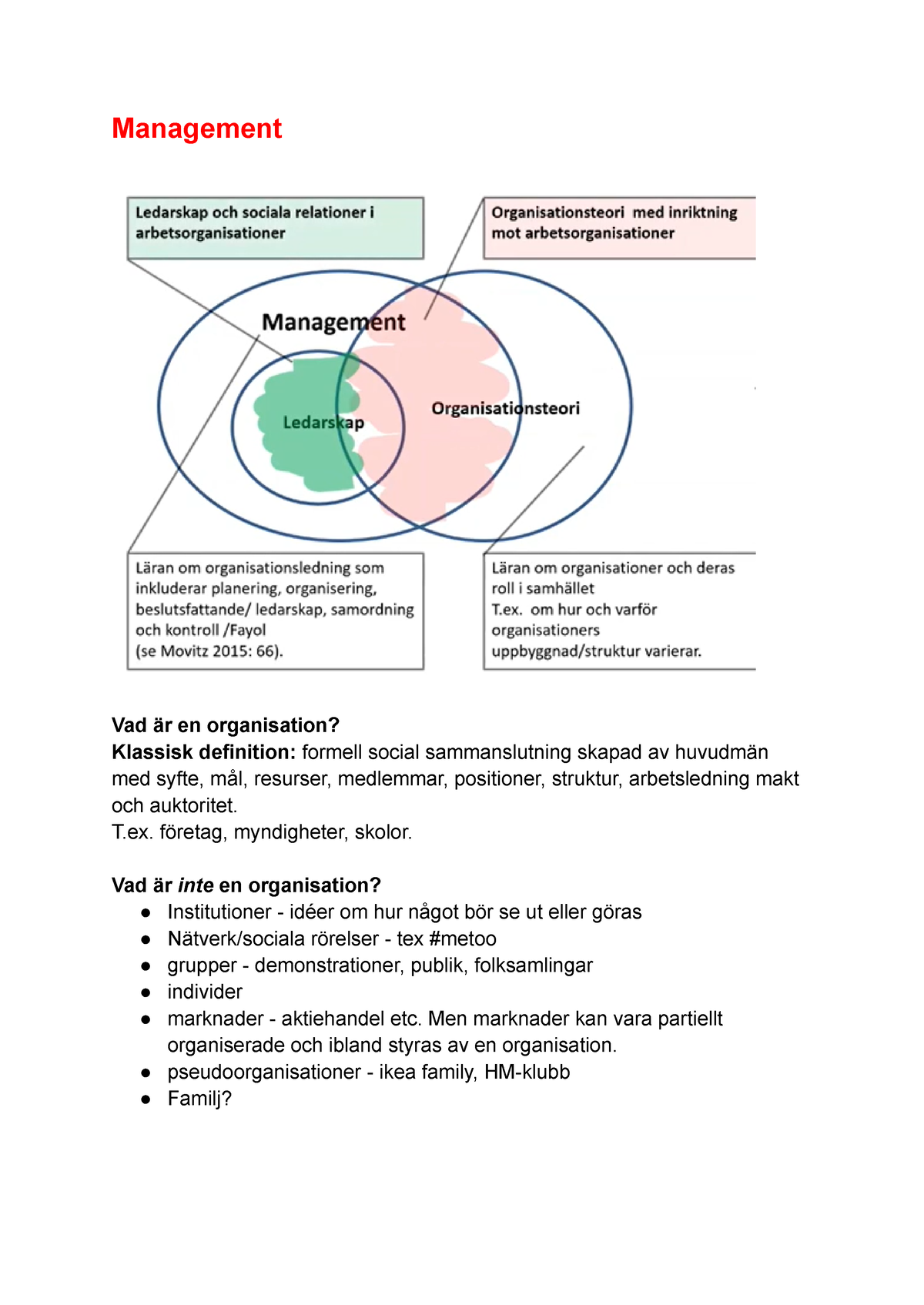 Ledarskap Och Organisation - Föreläsningsanteckningar 2021 VT ...