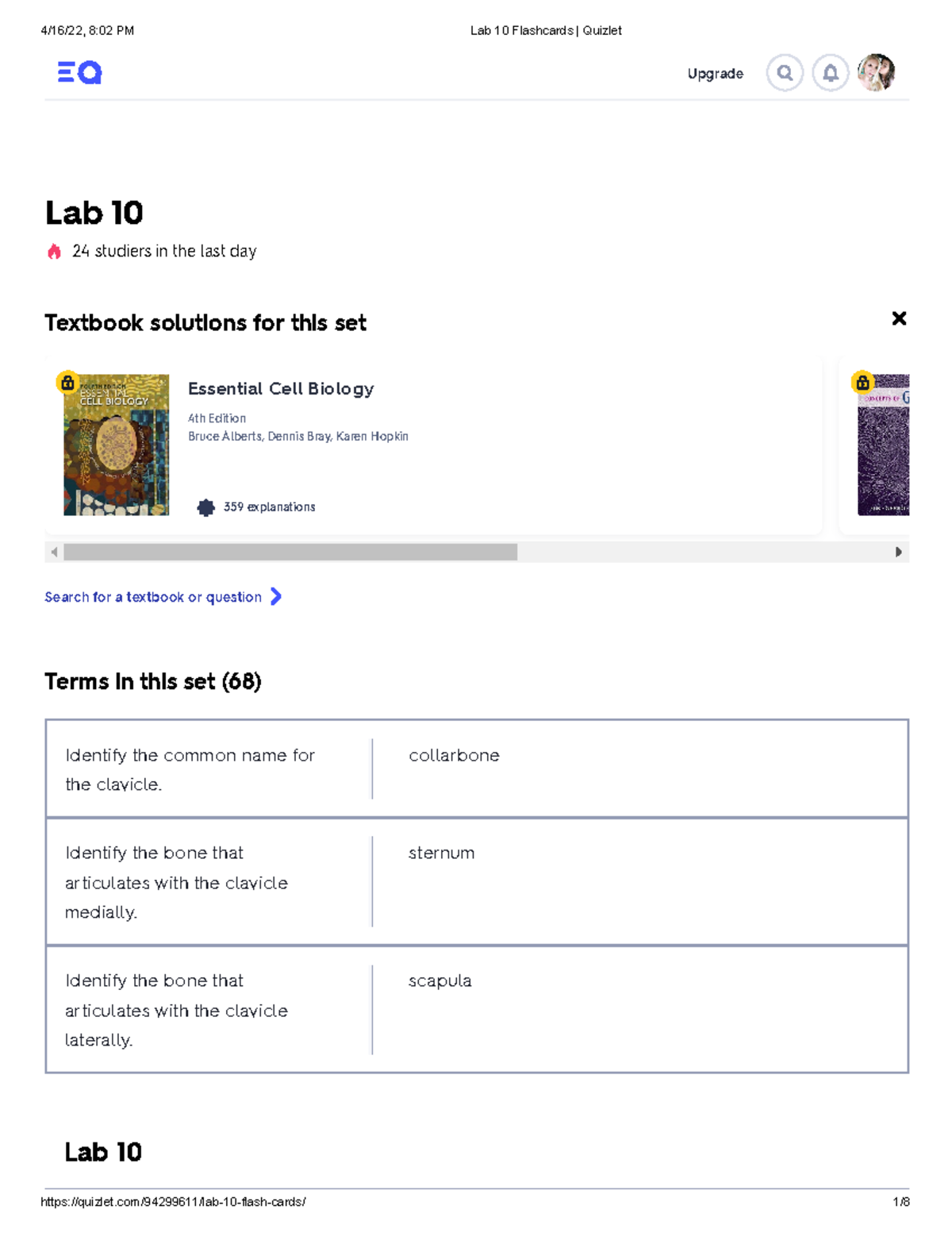 Lab 10 Flashcards Quizlet Charpter 7 - Upgrade Lab 10 24 Studiers In ...