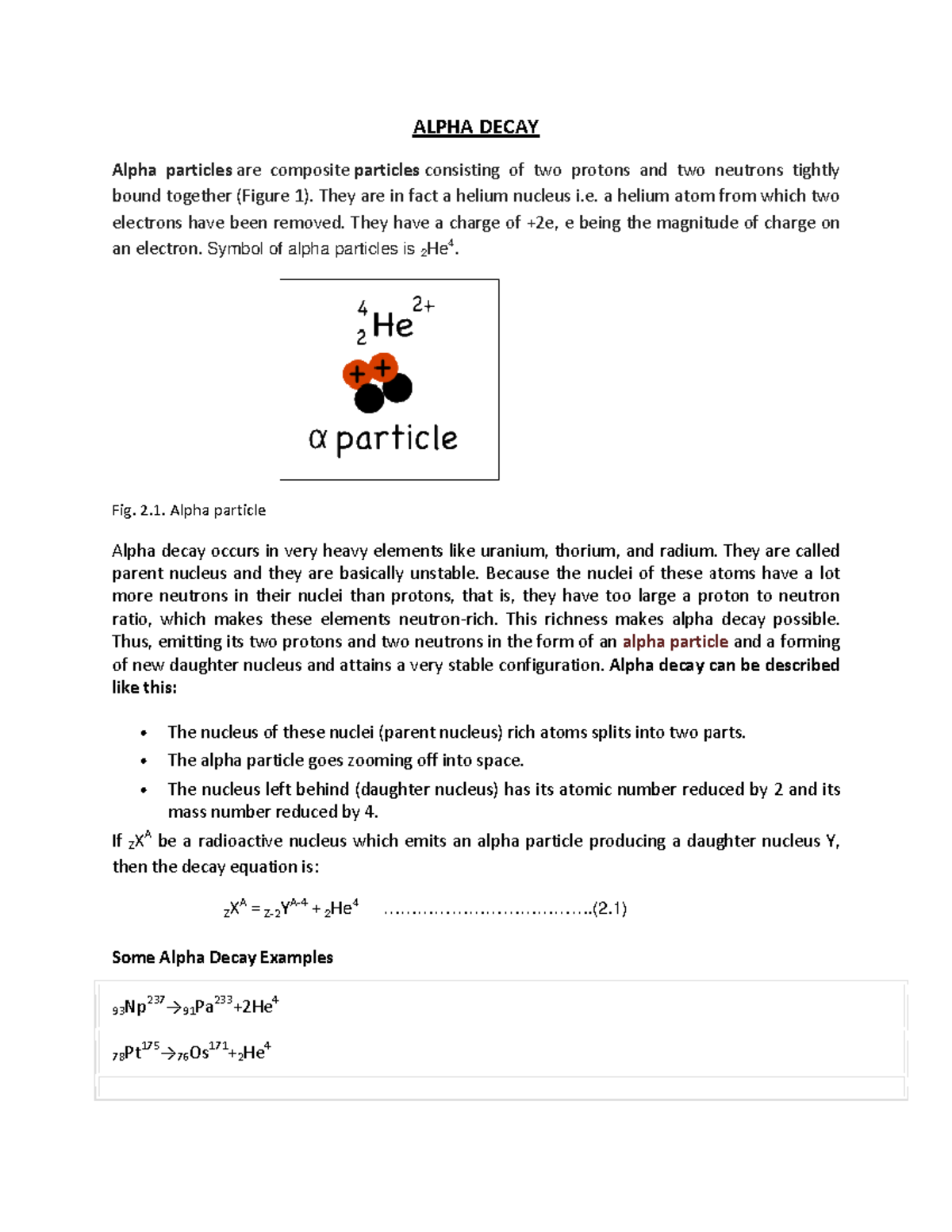 Alpha Decay AND BETA Decay 1 - Alpha Particles Are Composite Pa Bound ...