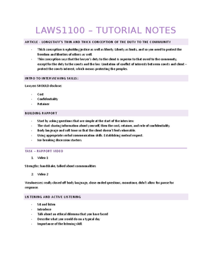 Chapter 12 Notes - CWL - CHAPTER 12 – THE PROFESSION: WHAT DO LAWYERS ...