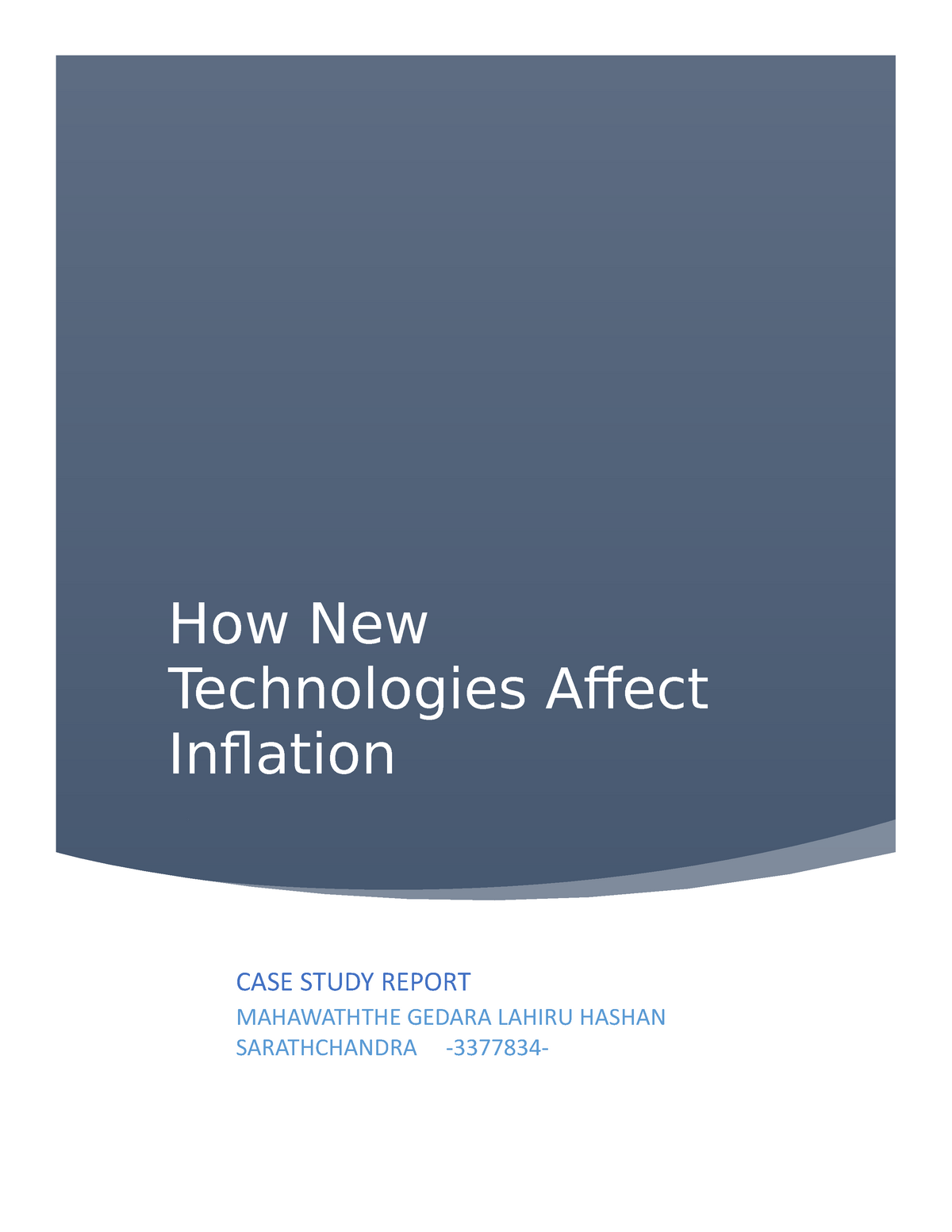 short case study on inflation