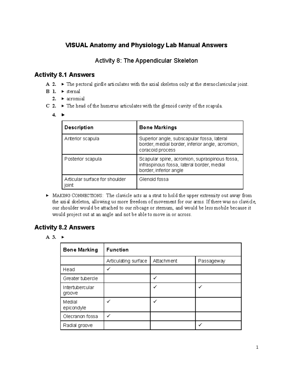 Visual Manual Answers 8 Appendicular Skeleton For Lab Biol 112l