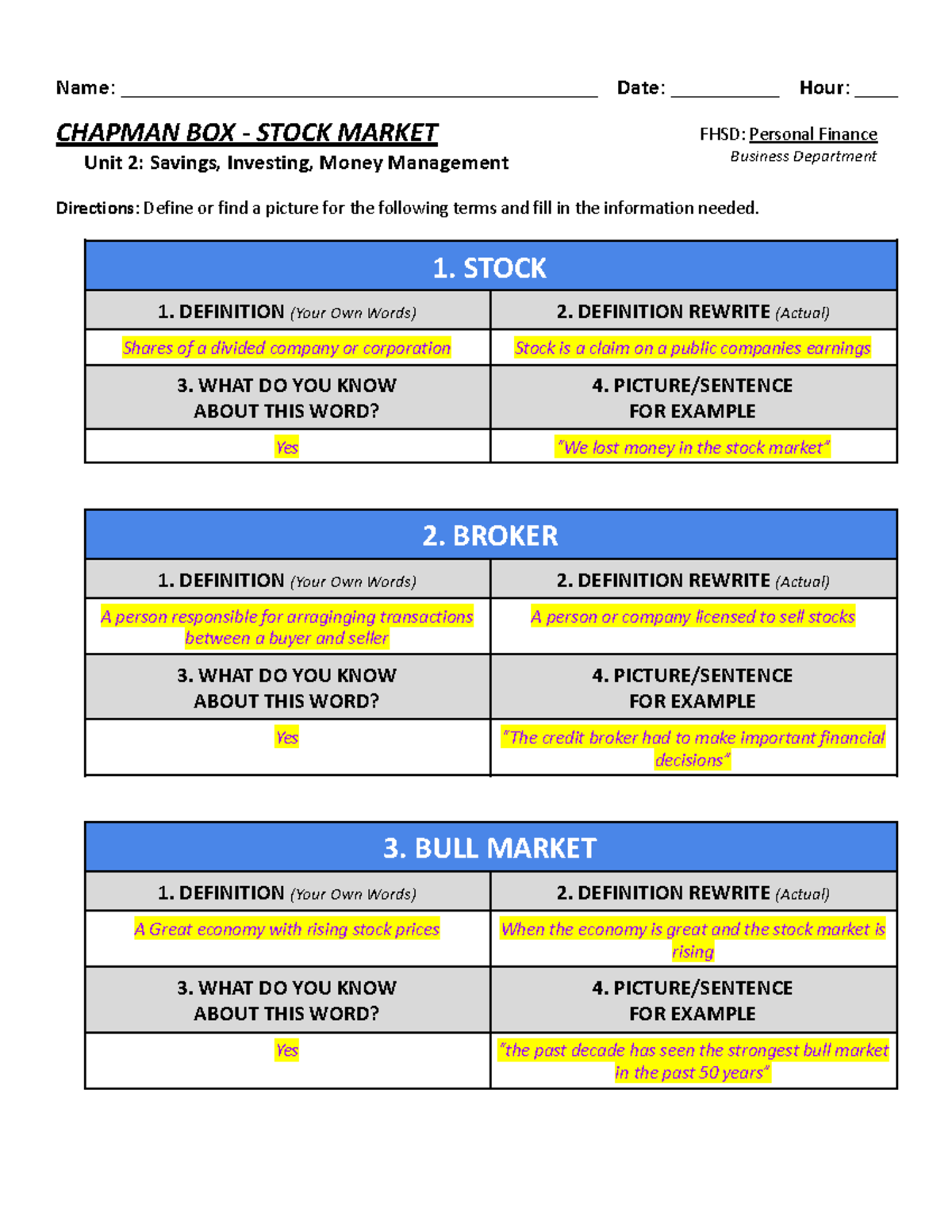 Copy of Copy of 9.Chapman Box - Stock Market - Name
