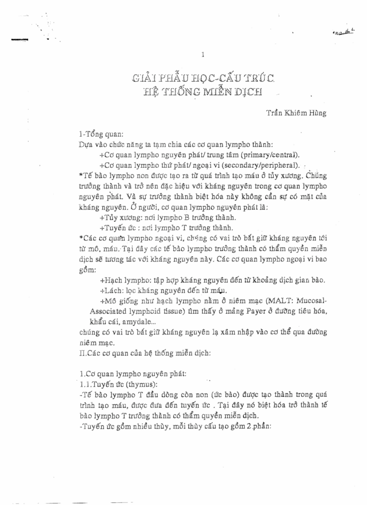 Bài-1.-GPH-Cau-Truc-He-Thong-Mien-Dich - 1 1 - rr~ong quan: Dua ...